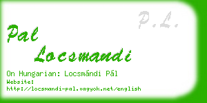 pal locsmandi business card