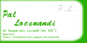 pal locsmandi business card